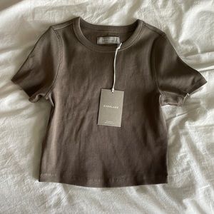 Everlane Ribbed Crop Tee